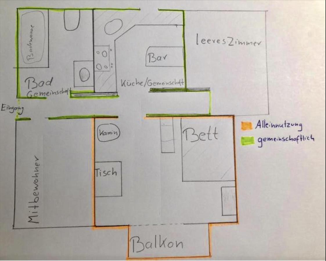 Zentrales Wg-Zimmer 1 Ravensburg, Balkon, Kamin Appartement Buitenkant foto